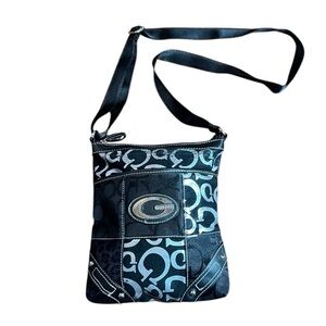Stylish Black and Silver Crossbody Bag